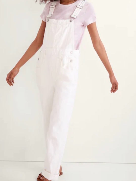 Madewell Denim - Madewell-Straight-Leg Overalls in Tile White